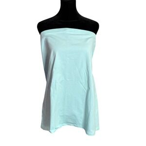 Torrid Plus Size 3X Strapless Tube Top Pastel Minimalist Coquette Blue layering